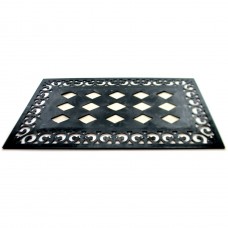 Evergreen Rubber PVC  Decorative Floor Mat Insert Frame, 30 x 18 inches   